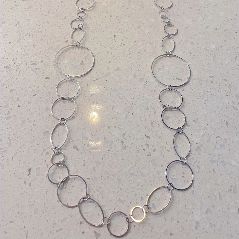 Necklace Silver Hoop Necklace